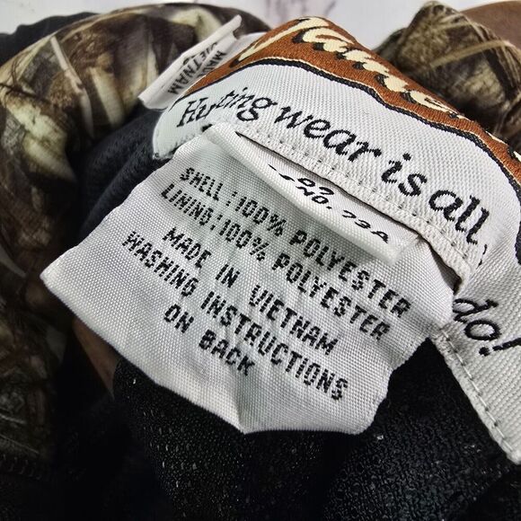 Gamehide Jacket Mens Medium Grassland Hunting Camo Hush Hide Coat Hooded Vtg - Picture 10 of 12